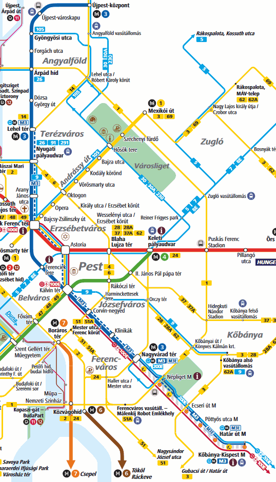 utvonal térkép 3 as metró útvonal térképe és állomásai: Budapest Újpest Központ 