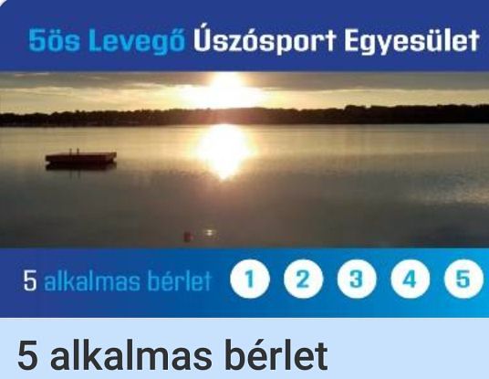 úszóedzés 5 alkalmas bérlet ára a Lupa-tónál